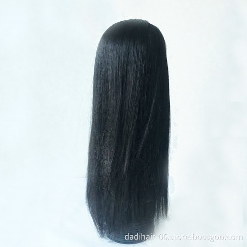 Adorable factory price cuticle align human hair,front lace wig with baby hair,wholesale silk straight hair wig for hair vendors